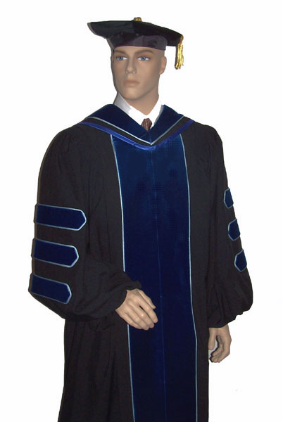 thumbnail image 2 of Doctoral Graduation Hood For PhD - Academic Hood With School Colors, Velvet & Satin 2 of 12
