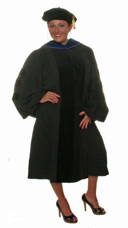 Doctoral gowns and PhD gown to go with tam and hood for academic ...