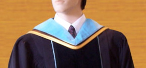 EdD doctoral gown and hood