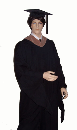 Master #39 s degree graduation hood plus academic cap and masters gown